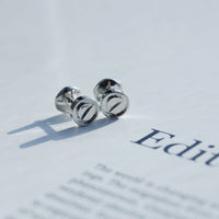 [LUXE]PENDIENTES LOVE PLATA 10MM