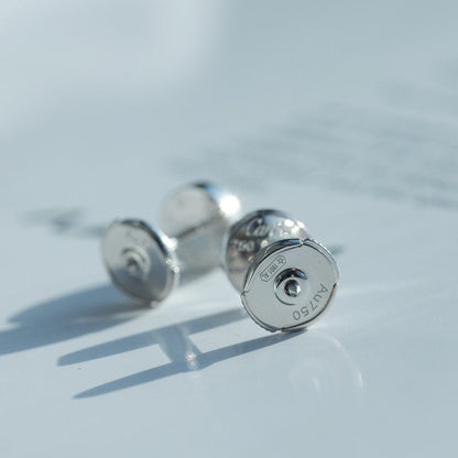 [LUXE]PENDIENTES LOVE PLATA 10MM