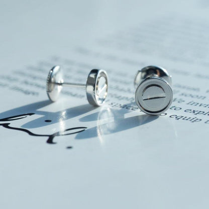 [LUXE]PENDIENTES LOVE PLATA 10MM