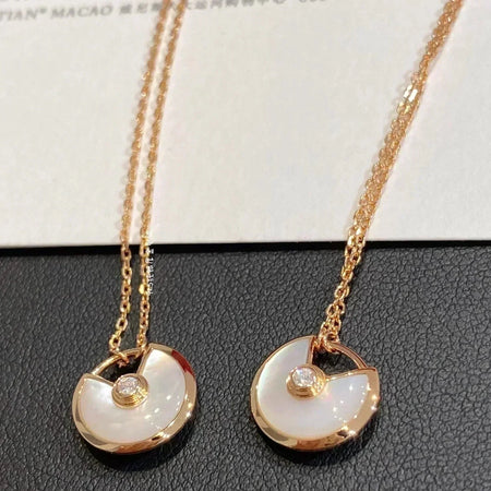 [LUXE]COLLAR DE TRAPEADOR DE ORO ROSA AMULETTE