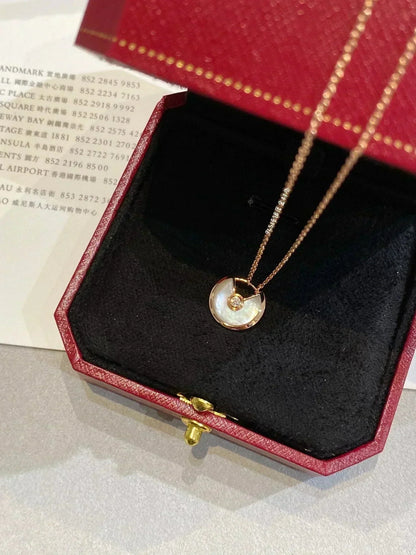 [LUXE]COLLAR DE TRAPEADOR DE ORO ROSA AMULETTE