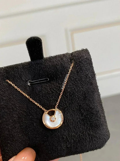 [LUXE]COLLAR DE TRAPEADOR DE ORO ROSA AMULETTE