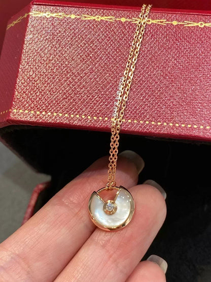 [LUXE]COLLAR DE TRAPEADOR DE ORO ROSA AMULETTE