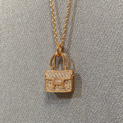 [LUXE]COLLAR CON PEDANTE DE DIAMANTES CONSTANCE 