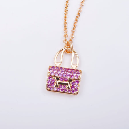 [LUXE] COLLAR CON PEDANTE DE DIAMANTES PÚRPURAS CONSTANCE
