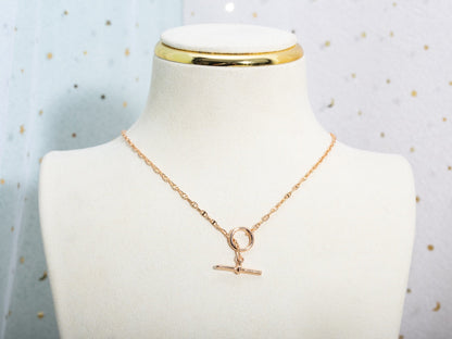 [LUXE]COLLAR ECHAPPEE ORO ROSA