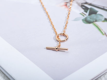 [LUXE]COLLAR ECHAPPEE ORO ROSA
