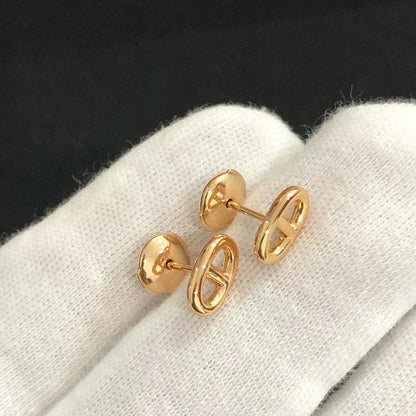 [LUXE]PENDIENTES PEQUEÑOS DE CADENA ORO Y PLATA