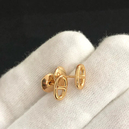 [LUXE]PENDIENTES PEQUEÑOS DE CADENA ORO Y PLATA