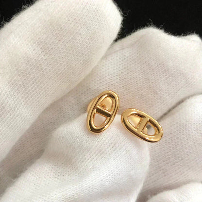 [LUXE]PENDIENTES PEQUEÑOS DE CADENA ORO Y PLATA