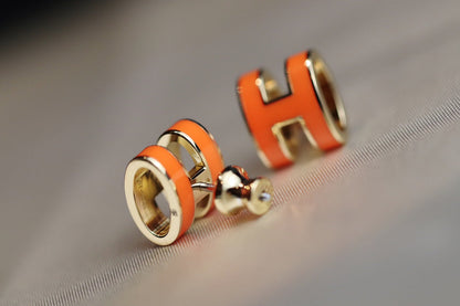 [LUXE]MINI POP H PENDIENTES NARANJA