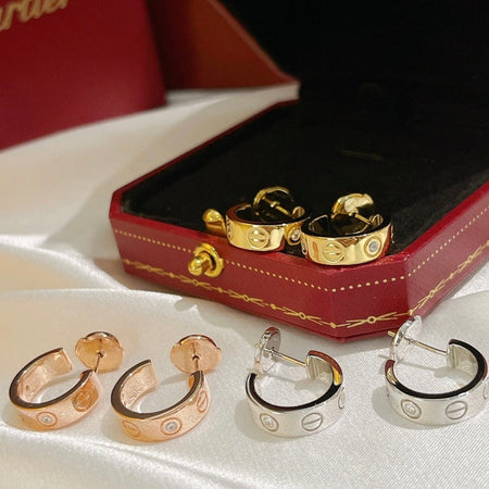 [LUXE]PENDIENTES LOVE 5.7MM 2 DIAMANTES