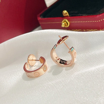 [LUXE]PENDIENTES LOVE 5.7MM 2 DIAMANTES