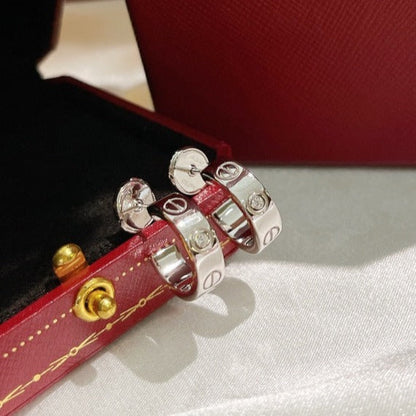 [LUXE]PENDIENTES LOVE 5.7MM 2 DIAMANTES
