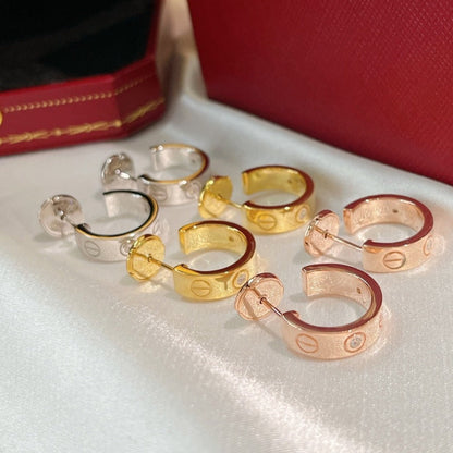 [LUXE]PENDIENTES LOVE 5.7MM 2 DIAMANTES