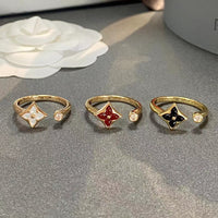 [LUXE] ANILLO ABIERTO ESTRELLA 1 DIAMANTE