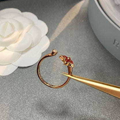 [LUXE] ANILLO ABIERTO ESTRELLA 1 DIAMANTE