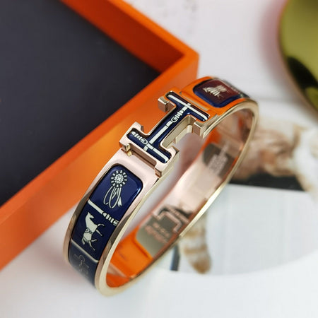 [LUXE]PULSERA H COUVERTURES AZUL OSCURO