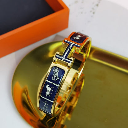 [LUXE]PULSERA H COUVERTURES AZUL OSCURO