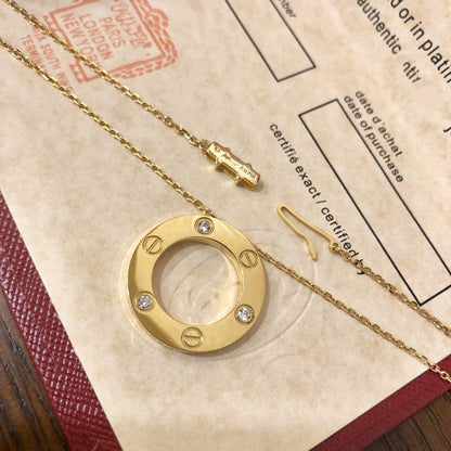 [LUXE]COLLAR AMOR 16MM 3 DIAMANTES