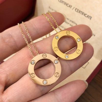 [LUXE]COLLAR AMOR 16MM 3 DIAMANTES