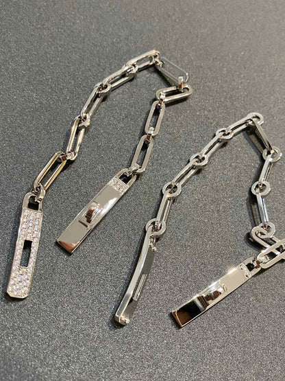 [LUXE]PULSERA DE CADENA MODELO PEQUEÑO DIAMANTE