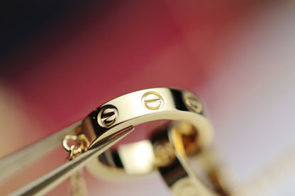 [LUXE]COLLAR AMOR DOBLE ANILLO ORO