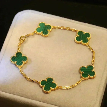 [LUXE]Clover 5 Motifs  Duo Bracelet Stack Set