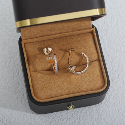 PENDIENTES [LUXE]JUSTE 12,75 MM ORO ROSA DIAMANTE