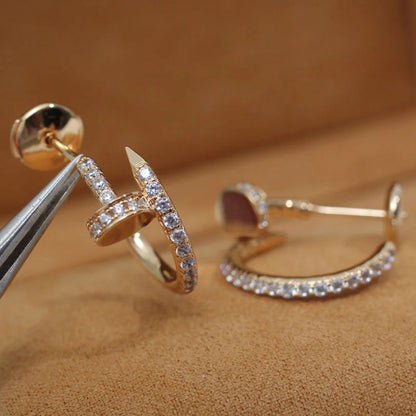 [LUXE] JUSTE FULL DIAMOND SMALL EARRINGS
