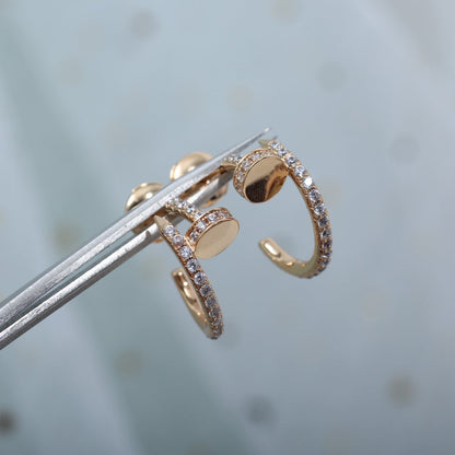 PENDIENTES [LUXE]JUSTE 12,75 MM ORO ROSA DIAMANTE