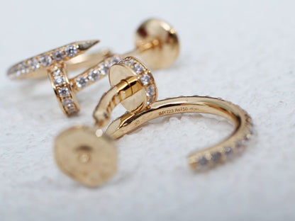 PENDIENTES [LUXE]JUSTE 12,75 MM ORO ROSA DIAMANTE