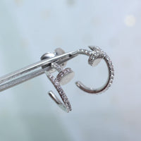 PENDIENTES [LUXE]JUSTE 12,75 MM PLATA DIAMANTE