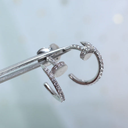PENDIENTES [LUXE]JUSTE 12,75 MM PLATA DIAMANTE
