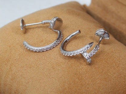 PENDIENTES [LUXE]JUSTE 12,75 MM PLATA DIAMANTE