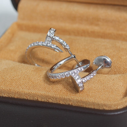 PENDIENTES [LUXE]JUSTE 12,75 MM PLATA DIAMANTE