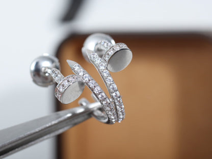 PENDIENTES [LUXE]JUSTE 12,75 MM PLATA DIAMANTE