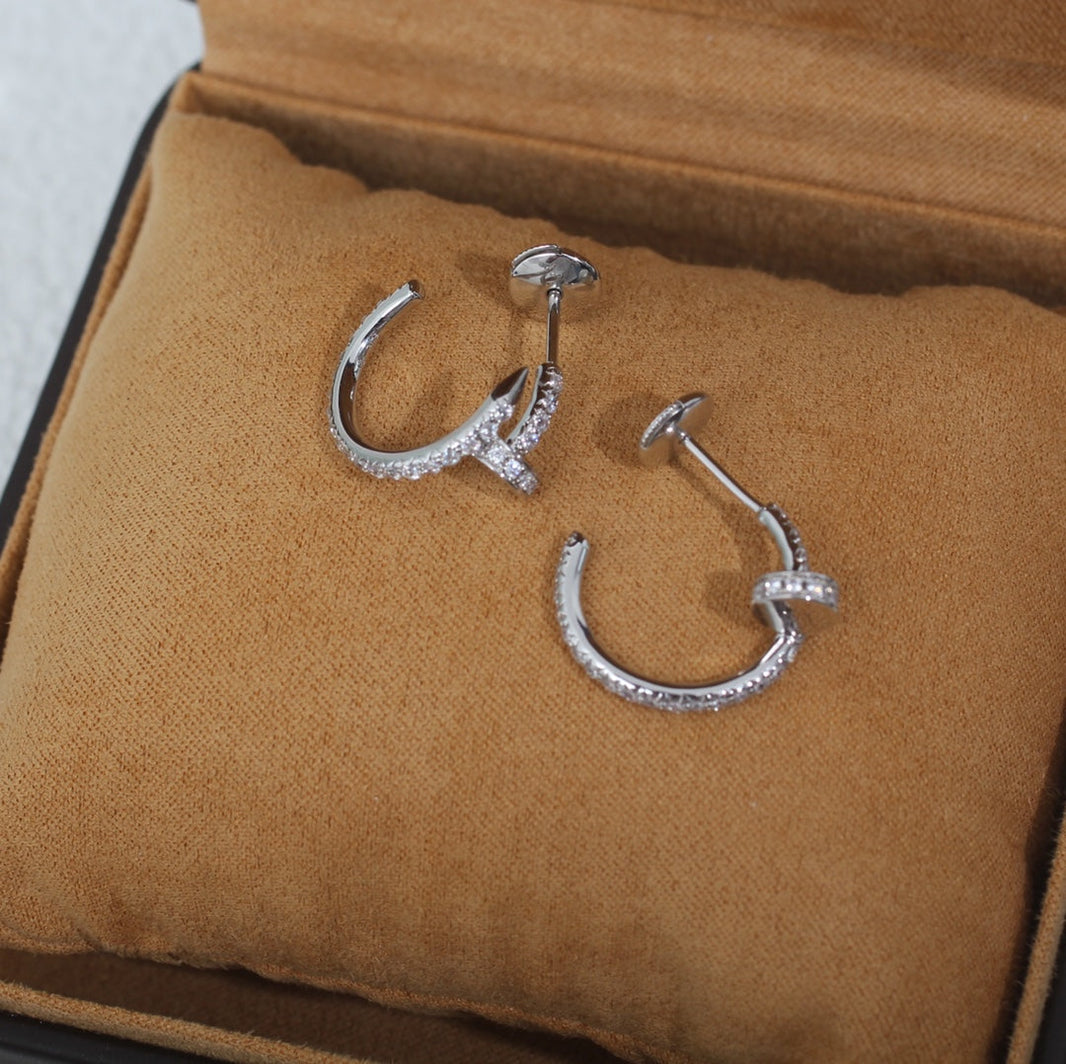 PENDIENTES [LUXE]JUSTE 12,75 MM PLATA DIAMANTE