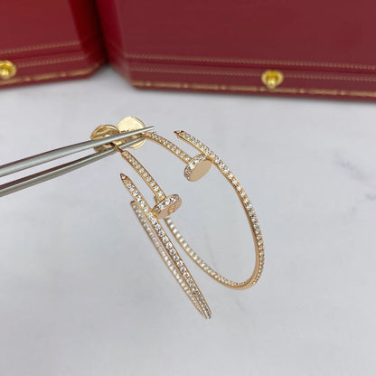 [LUXE]JUSTE PENDIENTES CON DIAMANTES DE 1,8 MM