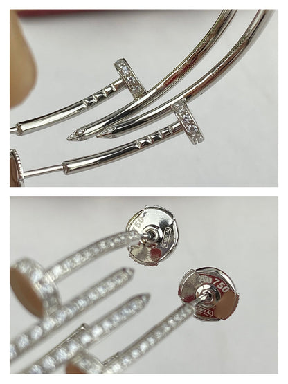 [LUXE]JUSTE PENDIENTES CON DIAMANTES DE 1,8 MM