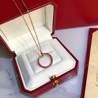 COLLAR [LUXE]JUSTE ORO DIAMANTES ROJOS