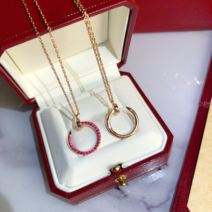 COLLAR [LUXE]JUSTE ORO DIAMANTES ROJOS
