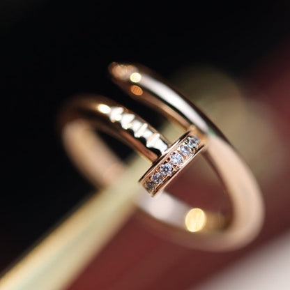 [LUXE]JUSTE ANILLO 2,65 MM ORO ROSA DIAMANTE