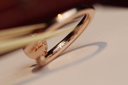 [LUXE]JUSTE ANILLO 2,65 MM ORO ROSA DIAMANTE
