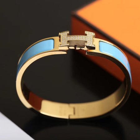 [LUXE]H PULSERA AZUL NUBE ORO DIAMANTE