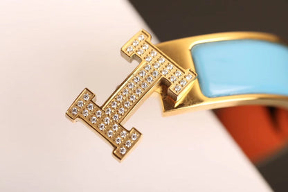 [LUXE]H PULSERA AZUL NUBE ORO DIAMANTE