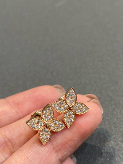 [LUXE]PENDIENTES DE DIAMANTES ESTRELLA