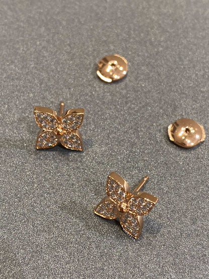 [LUXE]PENDIENTES DE DIAMANTES ESTRELLA
