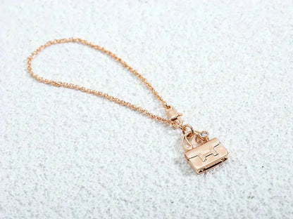 [LUXE]COLLAR AMULETTE PEDANTE ORO ROSA