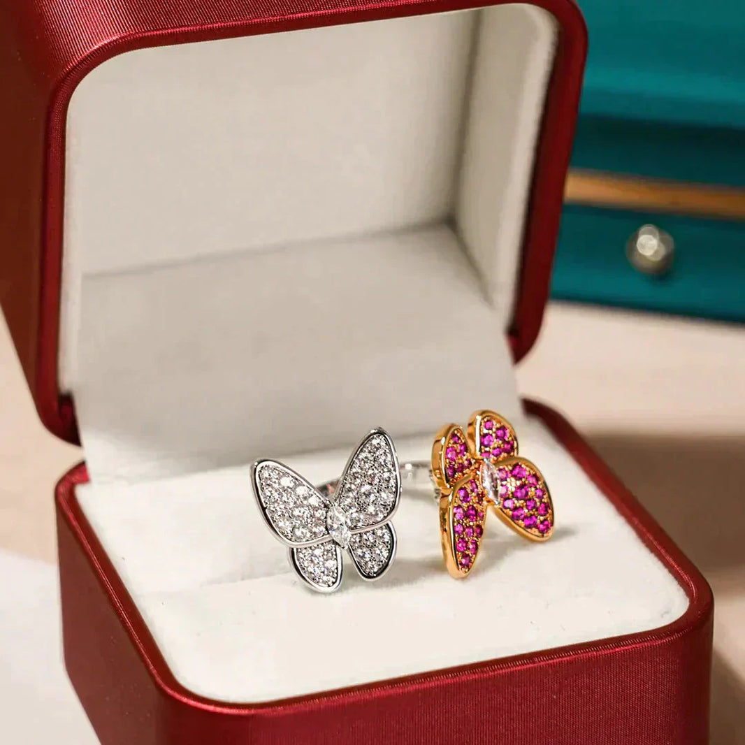 [LUXE]TWIN BUTTERFLY DIAMOND RING